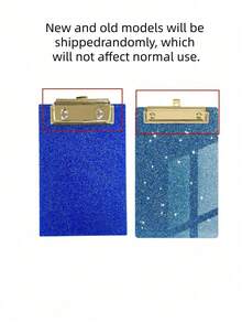 1件 標準信紙尺寸 A5 尺寸 4x6 英吋 壓克力亮粉夾板 金色夾子 時尚亮粉可愛紙屑夾板 女用 辦公桌 辦公室 教室 學用品 返校學生必需品 辦公配件 工作站裝飾 - 彩色 - 查看 24