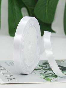 22公尺 6mm 1cm 1.5cm 2cm 2.5cm 4cm 白色純色緞面絲帶，25碼手工布料緞帶，適用禮品包裝、花束、婚禮派對裝飾 - 彩色 - 查看 10
