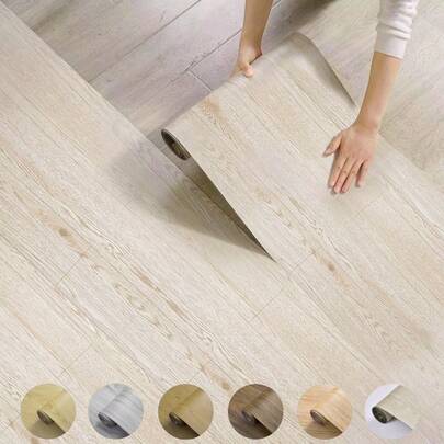 15.7"*118" Vinyl Wall & Floor Stickers, 12.9 Sq.Ft Peel And Stick SXP Foam Decals, Self-Adhesive Floor Tiles DIY Home Decor For Living Room Kitchen Room Spring Decoration
