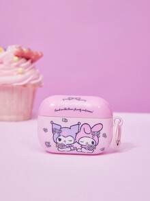 HELLO KITTY AND FRIENDS | Joivida 1個可愛卡通印花透明耳機保護殼適用於Pro，防震保護，附贈配套掛繩，青少年時尚配件，適合日常使用或作為有趣的禮物送給朋友 - 粉色 - 查看 1