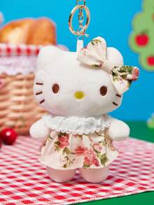 HELLO KITTY AND FRIENDS | POKOJA LAND 1件穿花裙的絨毛玩具，可愛聚酯纖維填充動物，迷你吉祥物，適合女孩、朋友、小孩，生日、感恩節、復活節、派對禮物，也是沙發、床上的可愛裝飾 - 彩色 - 查看 1