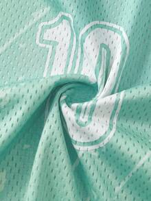 ROMWE MEN Prep 男士法國國家足球隊球衣 T-shirt，適合春夏日常穿著 - 彩色 - 查看 5