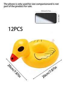 1 Inflatable Floating Pool Drink Holder – Cute Animal And Fruit Designs; Drink Floats For Summer Parties, Beach And Pool Accessories. - Swimming pool float - View 11