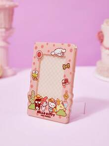 HELLO KITTY AND FRIENDS | Joivida 1pc Cartoon Pattern Acrylic Magnetic Photo Frame Display Stand, Fits Mini 3-Inch Photos, Upright Design. Available In Two Cute Border Colors: Purple And Pink. Minimalist And Creative. Great For Party, Birthday, Holiday Gifts, Or Home And Desk D Ration. Magnets Not Included - one-size - View 5