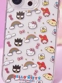 HELLO KITTY AND FRIENDS | Joivida 1pc Rainbow Cloud Transparent Case, Summer Fashion, Cute Cartoon Print. Anti-Slip, Anti-Drop, Anti-Fingerprint, Durable For Daily Use. Great Holiday Gift. Compatible With 17/17Air/17Pro/17Pro Max & 11-16 Series (Plus/Pro/Pro Max) - Multicolor - View 2