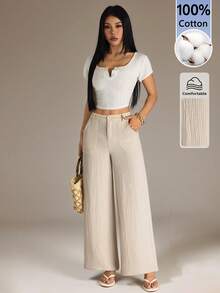 Women Pants - Apricot - View 7