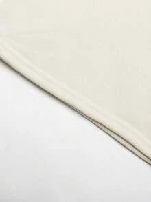 SHEIN 青少年女孩秋冬休閒保暖內裡加厚運動衫套裝，寬鬆圓領落肩長袖印花套頭衫搭配同款印花百褶寬腿直筒運動長褲，2件式運動風套裝，麻灰色 - 杏色 - 查看 12