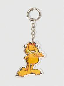 GARFIELD | SHEIN 卡通橘貓壓克力鑰匙圈，可愛動物包包掛飾 - 多色12 - 查看 3