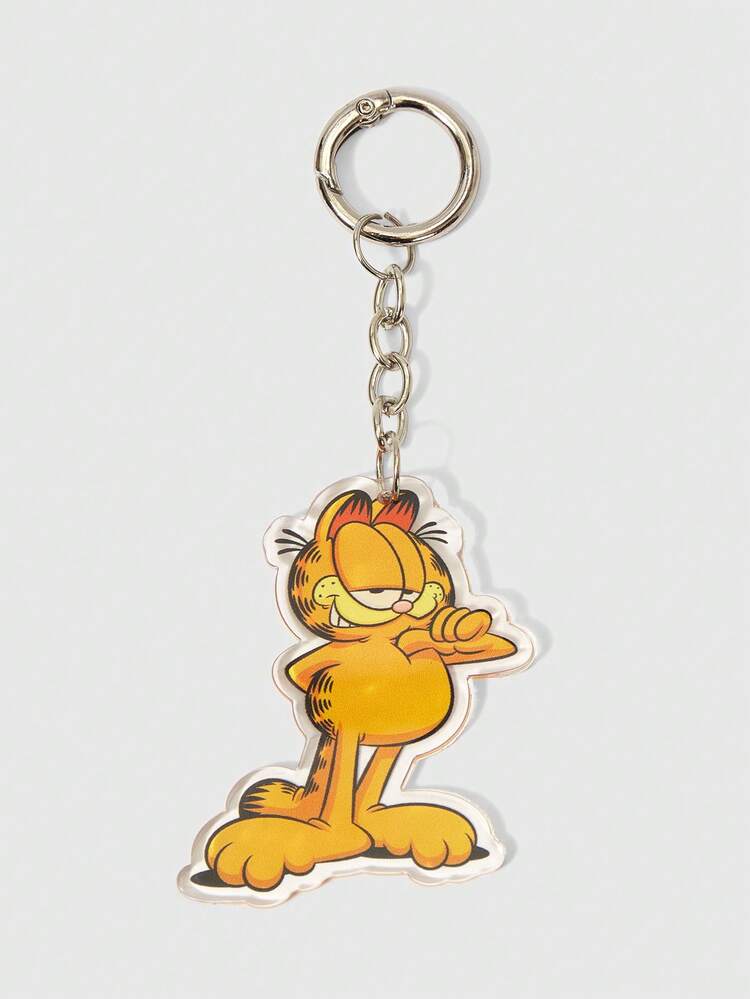 GARFIELD | SHEIN سلسلة مفاتيح قطة برتقالية كرتونية من الأكريليك، تعليقة حقيبة حيوان لطيفة - متعدد الألوان 12 - مشاهدة 3