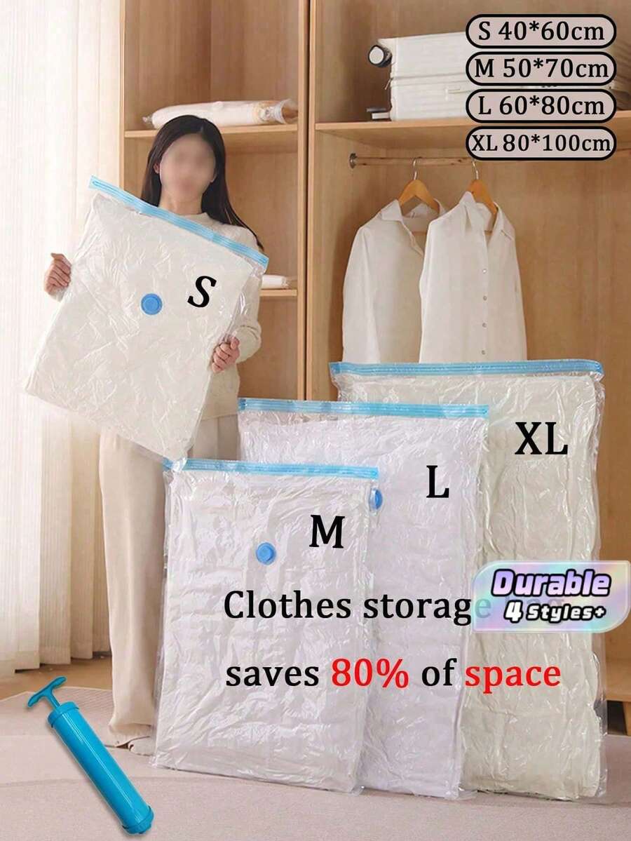 Multi-Combination Compression Bags Are Suitable For Suitcases, Spring, Summer, Autumn And Winter Clothing, Travel And Vacation, Wardrobes And Closets, Back-To-School Season, School Dormitories, And Multiple Uses. - View 1