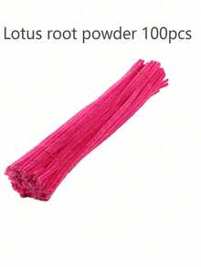 100Pcs/Set Twist Tie Plush Craft Sticks – DIY Floral Bouquet Material, Foldable Colorful Pipe Cleaners, Bendable Craft Supplies For Mother's Day Graduation Wedding Birthday Gifts – Note: Slight Color Difference Due To Lighting/Angle - Multicolor - View 13