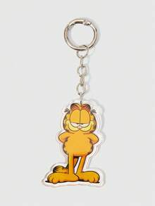 GARFIELD | SHEIN 卡通橘貓壓克力鑰匙圈，可愛動物包包掛飾 - 多色2 - 查看 3