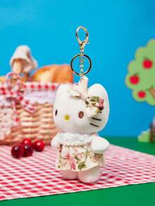 HELLO KITTY AND FRIENDS | POKOJA LAND 1件穿花裙的絨毛玩具，可愛聚酯纖維填充動物，迷你吉祥物，適合女孩、朋友、小孩，生日、感恩節、復活節、派對禮物，也是沙發、床上的可愛裝飾 - 彩色 - 查看 2