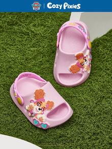 Cozy Pixies | PAW Patrol Cute Cartoon Pink Children's Foot Slippers, Suitable For Young Children And Children, Quick-Drying, Light And Durable EVA Material, Suitable For Indoo - Baby Pink - View 2