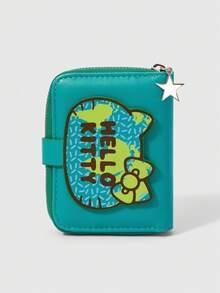 HELLO KITTY AND FRIENDS | SHEIN Dompet Penyimpanan Uang Receh Portabel Bergaya Hijau - Hijau - View 3