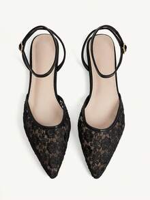 CUCCOO CHICEST Women's Mesh Embroidered Flat-Soled Shoes - Black - View 2