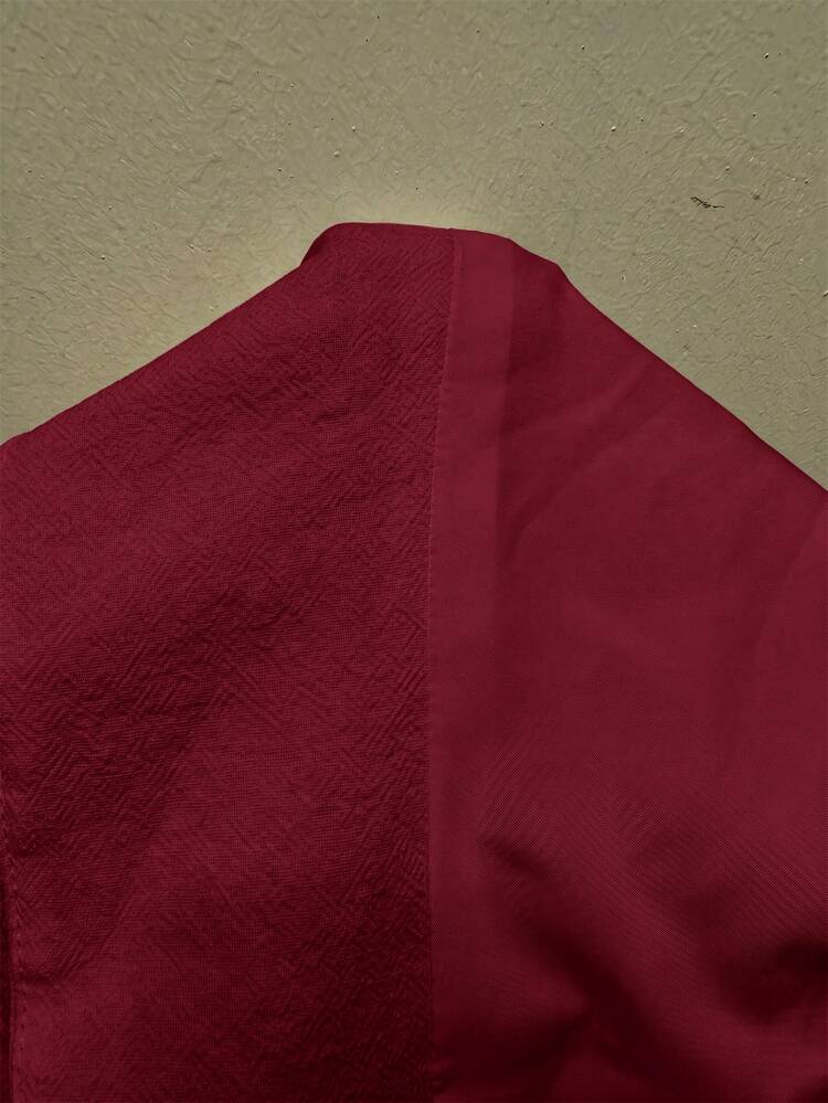 Aloruh Women's Spring/Summer Solid Color Stand Collar Front Cutout Tie Back Open Back Waist Tie Burgundy Sleeveless Blouse, Night Out Club, Daily Sexy - Burgundy - View 10
