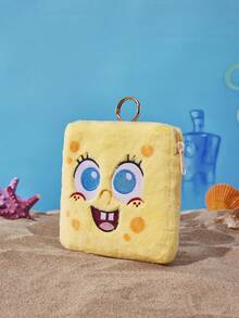 SpongeBob SquarePants | POKOJA LAND 1個卡通收納袋，零錢包與休閒包二合一，柔軟手提包，適合旅行、日常使用，適合青少年、女性與男性，生日、週年紀念或開學的可愛禮物點子 - 彩色 - 查看 4