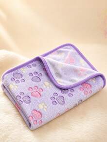 3 PiecesThick Pet Blankets With Paw Prints - Made Of Soft Plush Fabric, Machine Washable, Suitable For All Dog Breeds, Cozy And Warm, Ideal For Medium, Large And Small Dogs, Pet Supplies. | Fun Animal Patterns - Multicolor - View 4