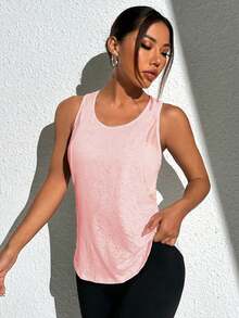SHEIN Velisys 網格拼接瑜伽運動背心 - 彩色 - 查看 6
