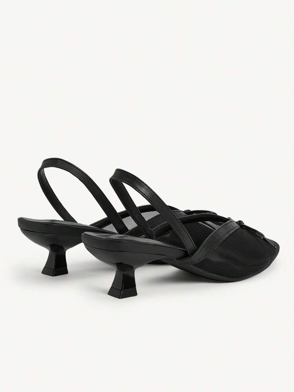 CUCCOO CHICEST Ladies, Fine Mesh Upper, Bow, Decoration, High-Heeled Shoes.