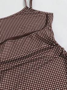 Sirith 2pcs/Set Gaun Olahraga Kasual Bermotif dengan Tali Bahu Tipis dan Leher Bulat + Legging - MultiWarna - View 7