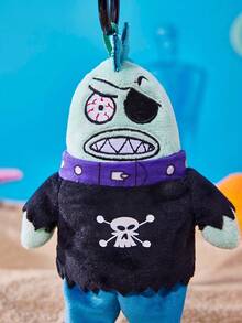 SpongeBob SquarePants | POKOJA LAND 1pc X POKOJA LAND 3D Plush Keychain, Pirate Fish Shape, Funny & Adventurous Design, Can Be Hung On Bags, Keys, Schoolbags, A Fun Gift For Birthday Or Anniversary - Green - View 4