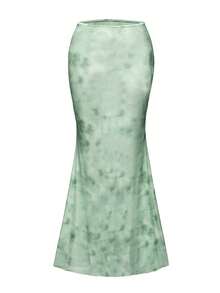 SHEIN Swim 金屬海星裝飾時尚優雅掛脖綁帶比基尼兩件式泳衣套裝附裙襬，適合海灘度假 - 彩色 - 查看 4
