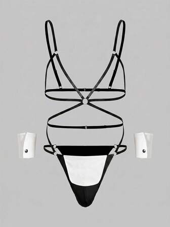 DrisQ DrisQ Men's Sexy Role Play Costume, 2-Piece Lingerie Set For Dating And Bedroom Atmosphere