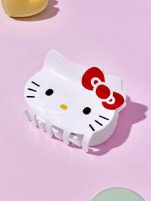 HELLO KITTY AND FRIENDS | Joivida 1個可愛貓咪造型壓克力髮夾，大尺寸女用，甜美少女風設計，強力抓髮造型。適合日常穿搭、旅行、派對、辦公室。週年紀念、生日或聖誕襪填充的獨特禮物 - 紅白色 - 查看 2