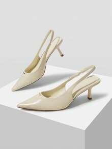 MOTF WOMEN'S SIMPLE AND VERSATILE HIGH-HEELED SHOES - Off-white - View 2
