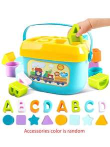 Baby Toy Shape Sorting Learning Blocks, Toddler Toys And Garden Building Toys, Abc And Shape Blocks, Shape Sorting Game, Children'S Educational Toys (Some Parts Sent Randomly) - Multicolor - View 10