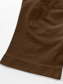 Easithlete Easithlete Women's Seamless Casual Soft Daily Wear Sports Shorts Gym Training Brown Summer - Brown - View 5