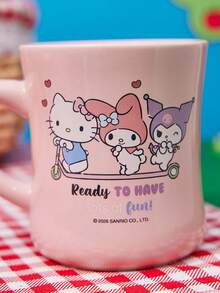HELLO KITTY AND FRIENDS | Joivida 咖啡馬克杯 –「咖啡永遠是個好主意」16盎司白色陶瓷杯，適用於居家、辦公室或露營早晨，適合茶飲與熱可可愛好者的趣味禮物，易於清潔 - B.粉色 - 查看 6
