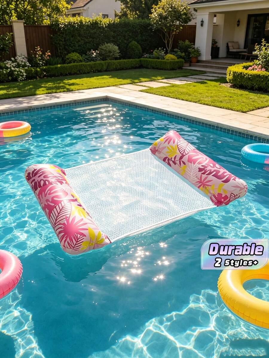 Adult Hammock‑Style Pool Float, 4‑In‑1 Multifunctional Inflatable PVC Water Hammock Leisure Float For Swimming Pools - Multicolor - View 1
