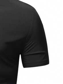 Calvornis Men Solid Button Up Formal Shirt, Ceremony - Black - View 4
