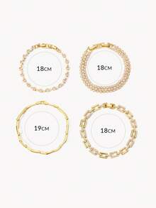 Opalesca Fashion Light Luxury Bracelet - Yellow Gold - View 10