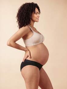 SHEIN Maternity Solid Nursing Bra For Mother - Apricot - View 2