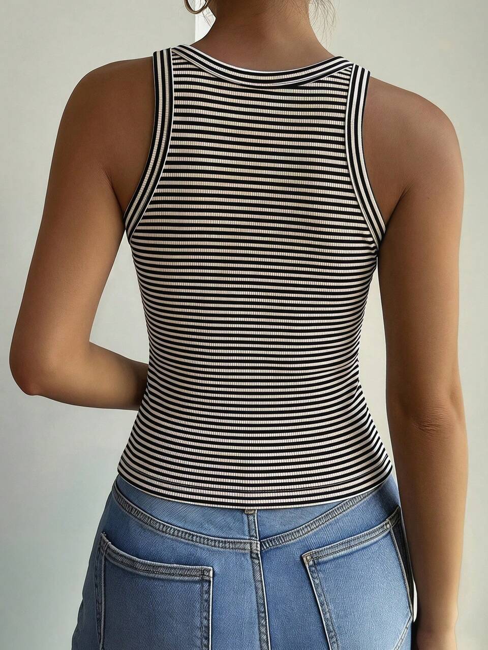 Autumn/Winter Off-Season Slim Fit Elegant Solid Color Women's Tank Top Y2K