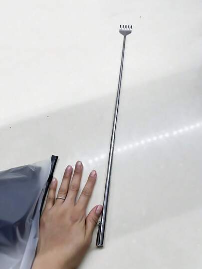Pen-Style Retractable Back Scratcher - Stainless Steel Portable Itch Relief Tool, Multi-Function Massager For Travel/Home/Elderly