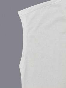 Omancia Camiseta de mujer de unicolor con escote en V, minimalista y de moda, adecuada para el verano - Blanco - Ver 5