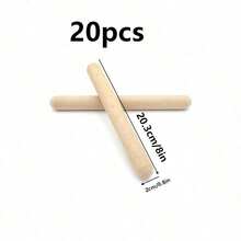 10-32 piezas de instrumentos de percusión de madera clásicos, palos de ritmo de madera dura natural de 8 pulgadas, instrumentos musicales, instrumentos musicales, Otamatone, fundas de silicona para dedos, palos de aplauso - Multicolor - Ver 12