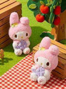 HELLO KITTY AND FRIENDS | POKOJA LAND 1個可愛毛絨玩具，附紫色幸運四葉草，聚酯纖維填充動物迷你吉祥物，適合女孩、朋友、小孩作為生日、感恩節、復活節、派對禮物，也是可愛的臥室裝飾 - 彩色 - 查看 1