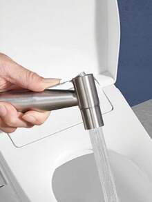 1 Set Stainless Steel Bidet Toilet Shower Set, With Bidet Seat, Handheld Shower Head, Dual-Function Diverter Valve, 1.5m Shower Hose & Sprayer Holder For Bathroom - multicolor - View 11