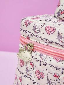 HELLO KITTY AND FRIENDS | Joivida 1個 HELLO AND FRIENDS X Joivida 時尚簡約便攜式化妝收納包，迷你化妝工具袋、刷子收納盒與旅行必需品，適合女性、女孩、旅行、居家、日常使用、返校，生日或週年紀念的可愛禮物 - 白色 - 查看 4