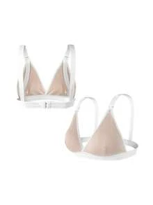 Moonlight&Mama Women's Multi-Color Basic Skin-Friendly Detachable Nursing Bra 3-Piece Set - Multicolor - View 6