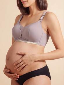 SHEIN Maternity Nursing Bra For Mother - Mauve Purple - View 2