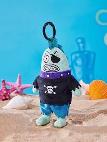 SpongeBob SquarePants | POKOJA LAND 1pc X POKOJA LAND 3D Plush Keychain, Pirate Fish Shape, Funny & Adventurous Design, Can Be Hung On Bags, Keys, Schoolbags, A Fun Gift For Birthday Or Anniversary - Green - View 5
