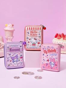 HELLO KITTY AND FRIENDS | Joivida 1 chiếc ví cầm tay thời trang màu hồng, thiết kế nhiều ngăn dung lượng lớn, in hoạt hình dễ thương với 3 kiểu dáng, nhẹ & tiện lợi cho sử dụng hàng ngày, mua sắm, du lịch và làm quà tặng - Nhiều màu - Xem 1