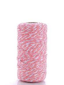 100m Pink & White Gift Wrapping Twine/Ribbon/Packaging Tape/Jute Rope - multicolor - View 8